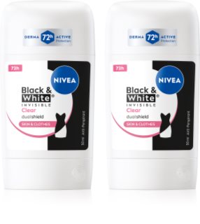 NIVEA Black & White Invisible Clear antyperspirant w sztyfcie wygodne opakowanie