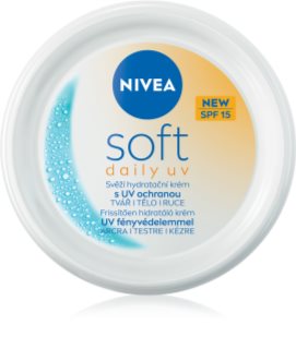 NIVEA Soft Daily UV nawilżający krem ochronny do ciała i twarzy SPF 15 100 ml