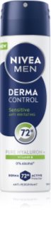 NIVEA MEN Derma Control Sensitive antiperspirant ve spreji pro citlivou pokožku 150 ml