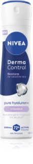 NIVEA Derma Control Restore Izsmidzināms antiperspirants jutīgai ādai 150 ml