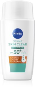 NIVEA Derma Skin Clear ľahký ochranný fluid SPF 50+ 40 ml