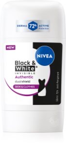 NIVEA Black & White Authentic antyperspirant w sztyfcie 72 godz. 50 ml