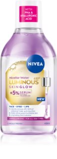 NIVEA Luminous Skin Glow água micelar de limpeza para pele radiante 400 ml