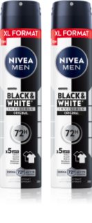 NIVEA MEN Black & White Invisible Original Antiperspirant Spray Økonomipakke