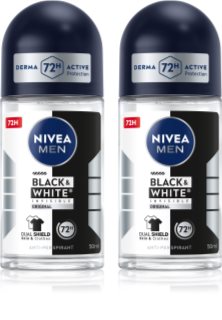 NIVEA MEN Black & White Invisible Original Rullīša antiperspirants Ekonomisks iepakojums