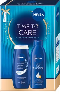 NIVEA Time to Care gift set with nourishing and moisturising effect
