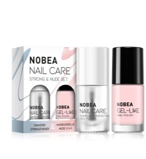 NOBEA Nail Care Strong & Nude Set sada laků na nehty