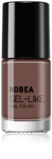 NOBEA Day-to-Day Gel-like Nail Polish Gel-Effect Nail Varnish shade Dark mocha #N06 6 ml