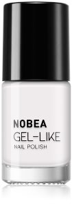 NOBEA Day-to-Day Gel-like Nail Polish Gel-Effect Nail Varnish shade Snow white #N57 6 ml