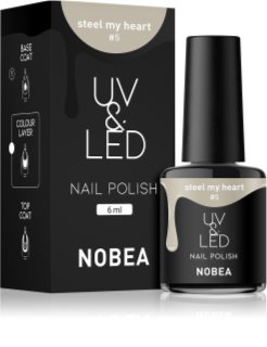 NOBEA UV & LED Nail Polish τζελ βερνίκι νυχιών με τη χρήση των UV/LED λαμπτήρων λαμπερός απόχρωση Steel my heart #5 6 ml