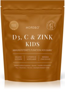 Nordbo Vitamin D3, C & Zink Kids prášek s vitamíny pro děti 53 g