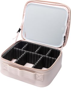 Notino Beauty Box With LED Mirror coffret cosmétique avec miroir LED Pink 1 pcs