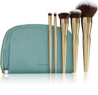 Notino Grace Collection Make-up brush set with cosmetic bag zestaw pędzli z kosmetyczką