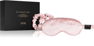 Notino Silk Collection Sleeping mask & Scrunchies Set dárková sada Pink odstín