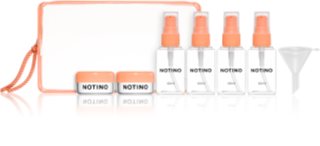 Notino Travel Collection Travel Bottle Set reusable travel containers Peach