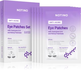Notino Anti-Aging Bio-Cellulose Eye Patches Set with Coenzyme Q10 and Retinyl Palmitate Maske für die Augen gegen Falten für die Augenpartien