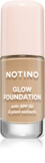 Notino Foundation Glow foundation with SPF 50 & plant extracts élénkítő make-up SPF 50 02 Light Medium Warm 30 ml