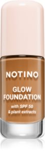 Notino Foundation Glow foundation with SPF 50 & plant extracts Lysende foundation SPF 50 01 Medium Deep Warm 30 ml