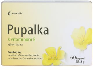 Noventis Pupalkový olej + vitamin E kapsle pro zářivý vzhled pleti 60 cps