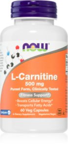 NOW Foods L-Carnitine 500 mg kapsułki wspomagające spalanie tłuszczu 60 caps.
