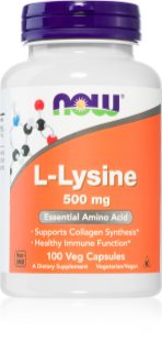 NOW Foods L-Lysine 500 mg wspomaganie budowania masy mięśniowej 100 caps.