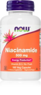 NOW Foods Niacinamide 500 mg tabletki na prawidłową czynność układu nerwowego 100 caps.
