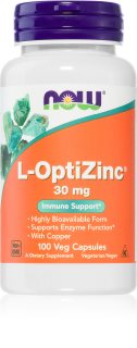 NOW Foods L-OptiZinc 30 mg wzmocnienie odporności 100 caps.