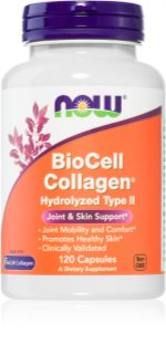 NOW Foods BioCell Collagen® Hydrolyzed Type II kapsułki dla pięknej cery 120 caps.