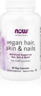 NOW Foods Vegan Hair, Skin & Nails kapsułki na piękne włosy, skórę i paznokcie 90 caps.