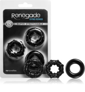 NS Novelties Renegade Dyno gredzenu komplekts uz dzimumlocekļa 3 gab.