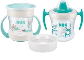 NUK Mini Cups Set Mint/Turquoise kubek 3 w 1 6m+ Neutral 160 ml