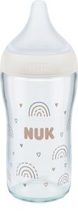 NUK Perfect Match Glass Bottle glassutteflaske med temperaturkontrol 3m+ 230 ml