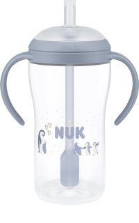 NUK Perfect Match Penguin Flasche mit Strohhalm 8m+ 260 ml