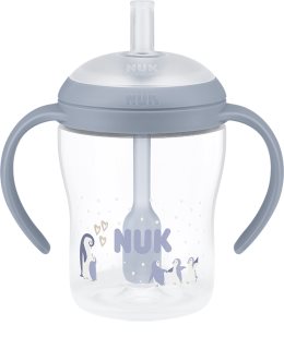 NUK Perfect Match Penguin μπουκάλι με καλαμάκι 8m+ 150 ml