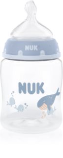 NUK First Choice Whale flaske med temperaturkontrol 0m+ 150 ml