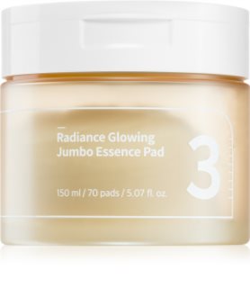 Numbuzin No. 3 Radiance Glowing Jumbo Essence Pad tonizační polštářky pro rozjasnění a hydrataci 70 ks