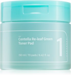 Numbuzin No. 1 Centella Re-Leaf Green Toner Pad tonizáló párnák az arcbőr megnyugtatására 70 db
