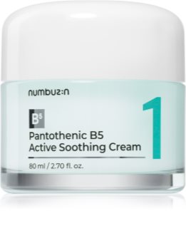 Numbuzin No. 1 Pantothenic B5 Active Soothing Cream nyugtató arckrém hidratáló hatással 80 ml