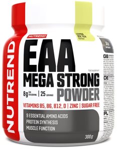 Nutrend EAA Mega Strong Powder Präparat zur Förderung des Muskelwachstums Geschmack Ice Tea & Lemon 300 g