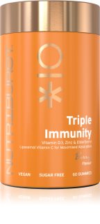 Nutriburst Advanced Triple Immunity Gummies želé bonbóny pro podporu imunitního systému příchuť Berry 60 ks