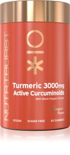 Nutriburst Advanced Turmeric 3000mg Gummies želé bonbóny pro podporu normálního stavu kloubů příchuť Ginger 60 ks