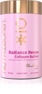 Nutriburst Advanced Radiance Renew Collagen Builder Gummies želé bonbóny pro rozjasnění pleti příchuť Blueberry 60 ks