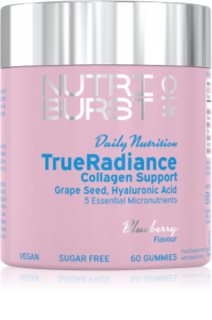 Nutriburst Daily Nutrition TrueRadiance Collagen Support Gummies želé bonbóny pro podporu tvorby kolagenu příchuť Blueberry 60 ks