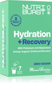 Nutriburst Hydratation + Recovery rehydratačný elektrolytový nápoj pre urýchlenie regenerácie príchuť Mixed Berries 7x5 g