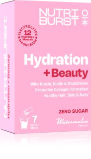 Nutriburst Hydratation + Beauty rehydratační elektrolytový nápoj pro krásné vlasy, pleť a nehty příchuť Watermelon 7x5 g