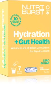 Nutriburst Hydratation + Gut Health rehydratačný elektrolytový nápoj na podporu trávenia príchuť Mango 7x5 g