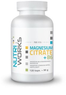 NutriWorks Magnesium Citrate + B6 podpora sportovního výkonu a regenerace 120 cps