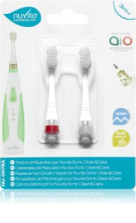 Nuvita Sonic Clean&Care Replacement Brush Heads запасні головки для електричної зубної щітки для малюків до року