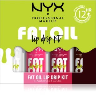 NYX Professional Makeup Fat Oil Lip Drip kit lèvres 4x4.8 ml
