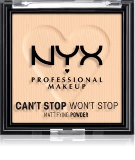 NYX Professional Makeup Can't Stop Won't Stop Mattifying Powder mattító púder árnyalat 02 Light 6 g